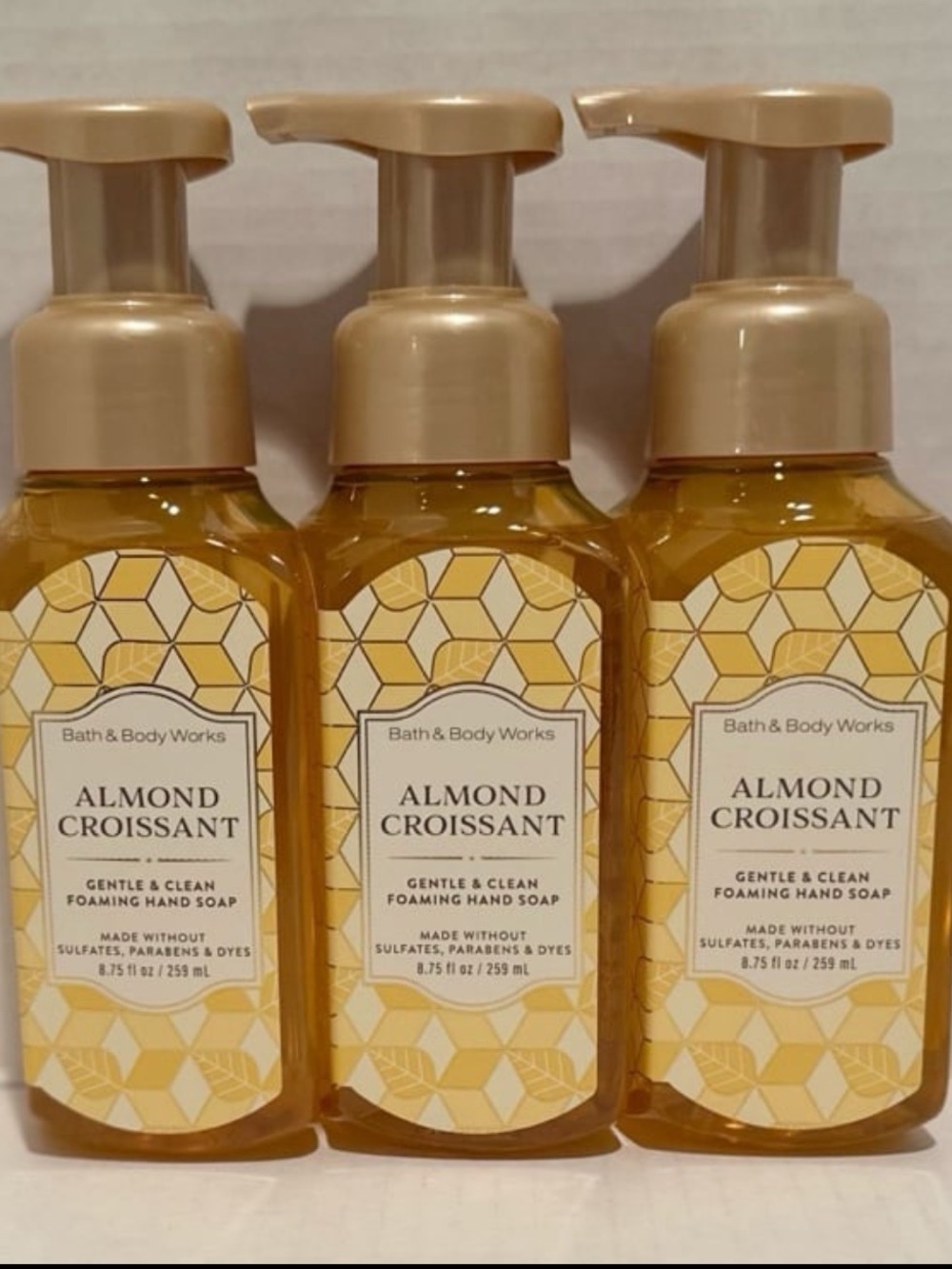 Bath & Body NEW (3) Almond Croissant Foaming Hand Soaps